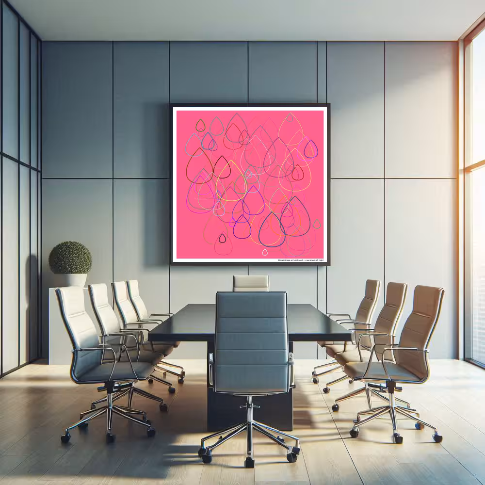 86 raindrops on lucid sand — a serenade of night in room setting