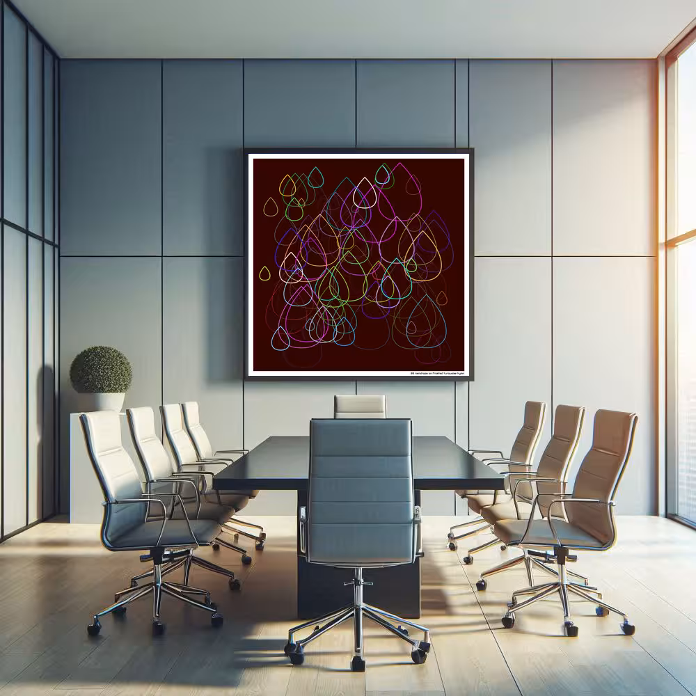 89 raindrops on frosted turquoise hymn in room setting