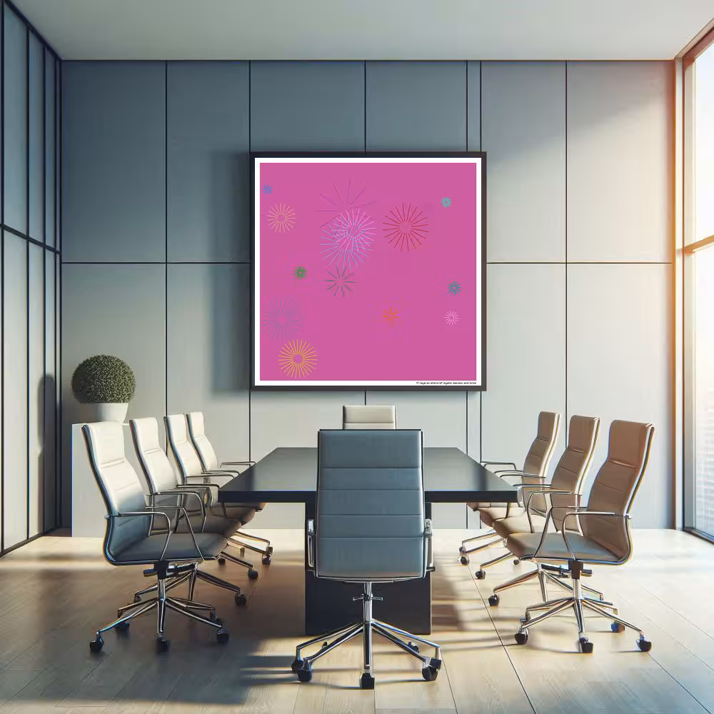 17 rays on storm of mystic maroon and brick in room setting