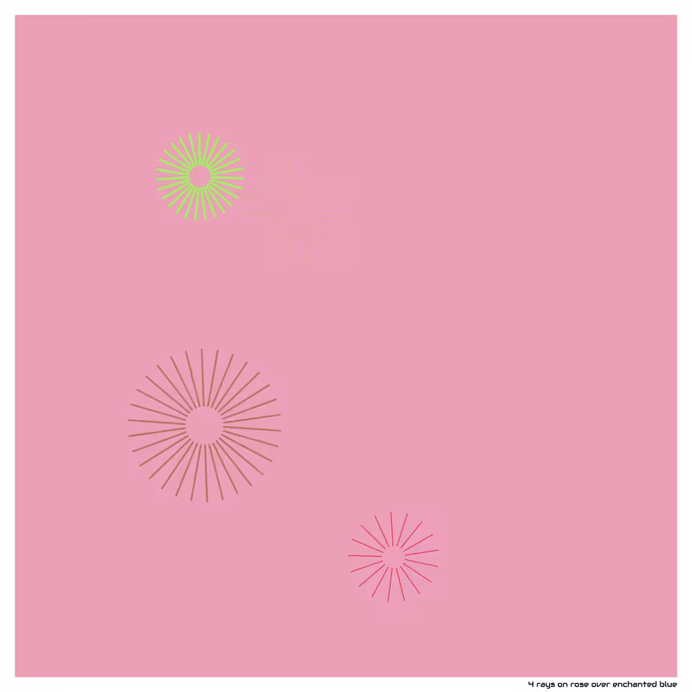 4 rays on rose over enchanted blue