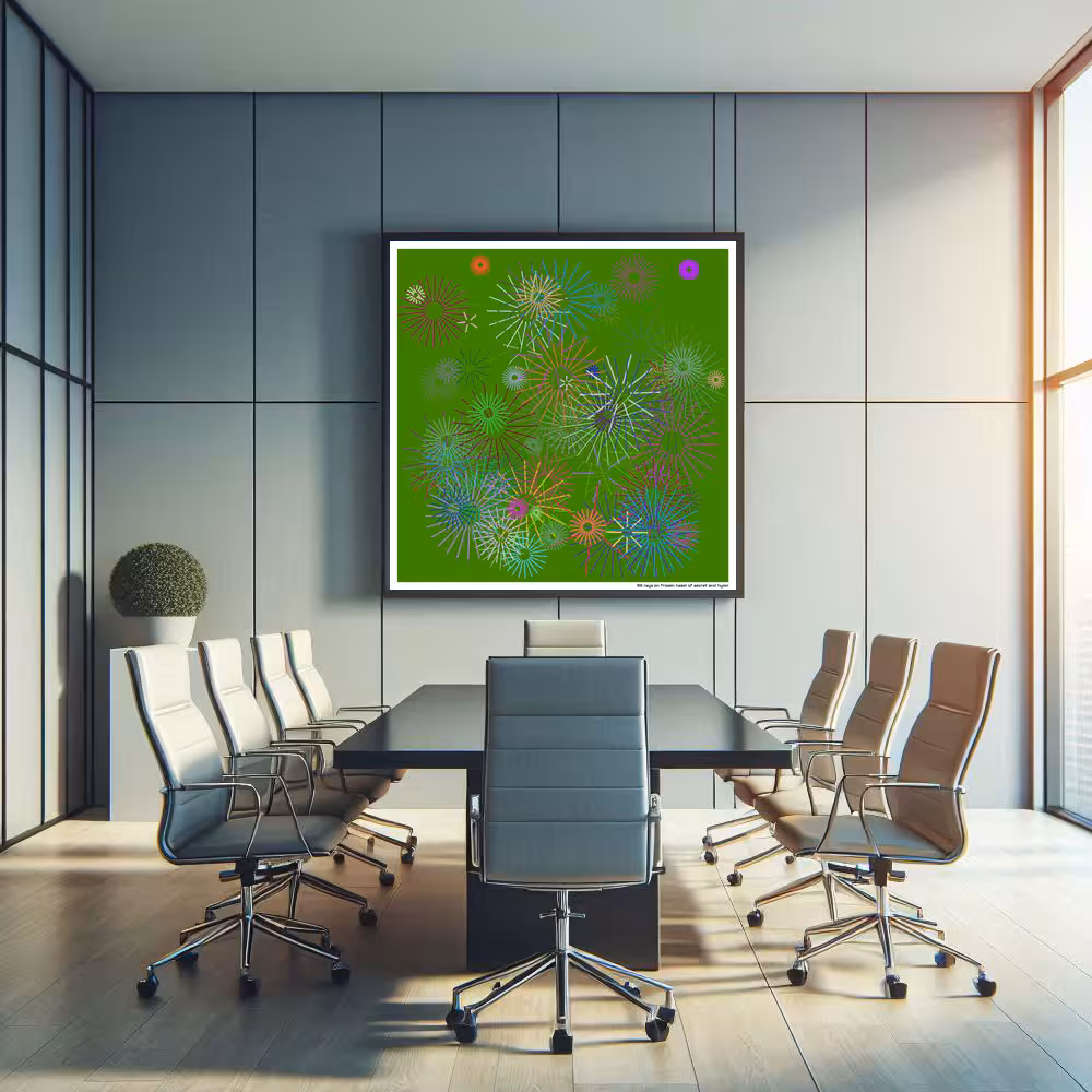 99 rays on frozen hazel of secret and hymn in room setting