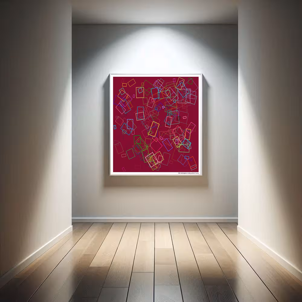 199 rectangles on misty petal of ivory in room setting