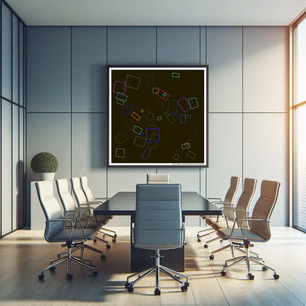 52 rectangles on deep powder pink and dusky shadow in room setting