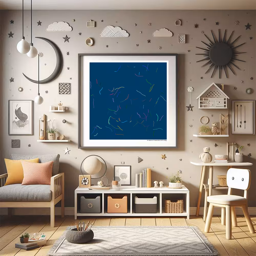 91 ribbons on frosted storm with a elegy in room setting