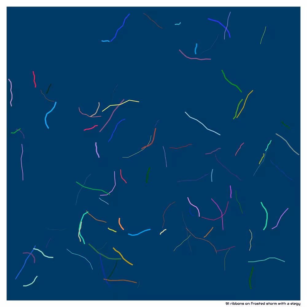 91 ribbons on frosted storm with a elegy