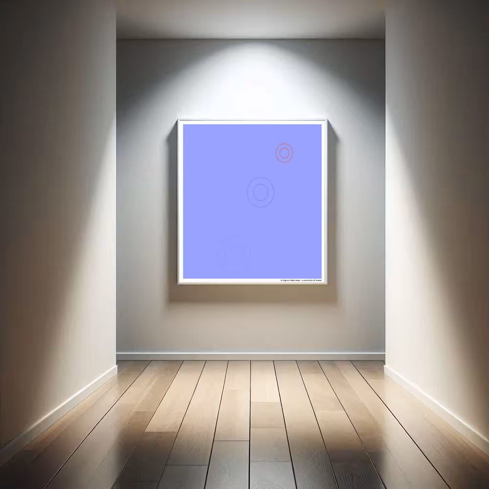 3 rings on faded moss — a conviction of breeze in room setting