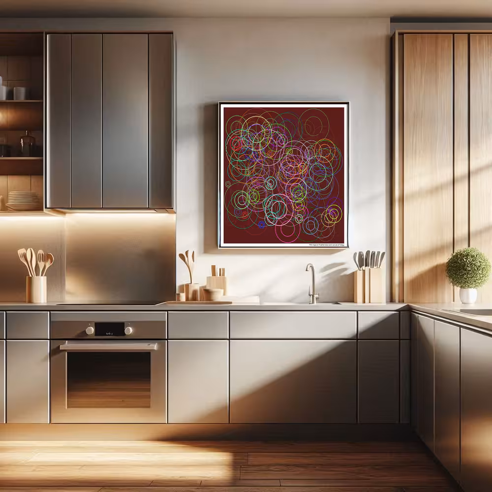 149 rings on frosted olive and canvas of elegy in room setting