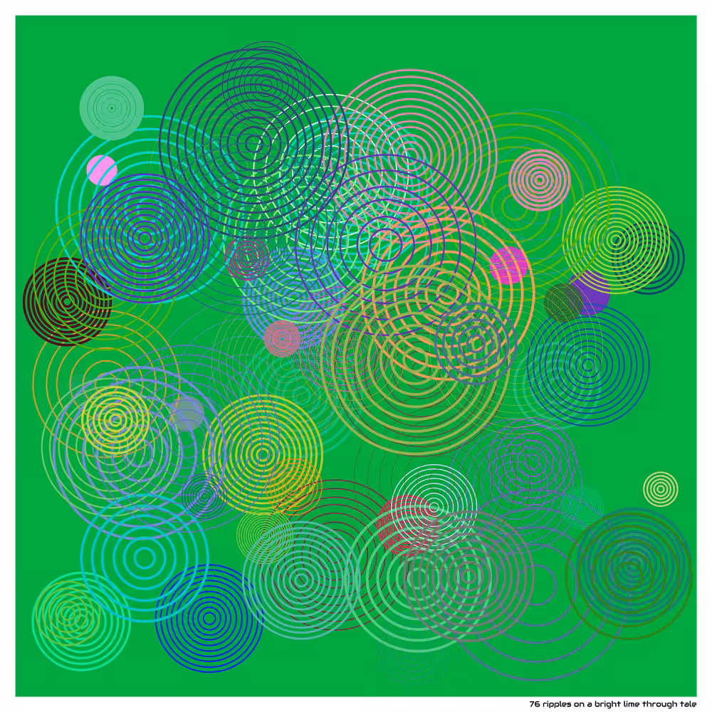 76 ripples on a bright lime through tale