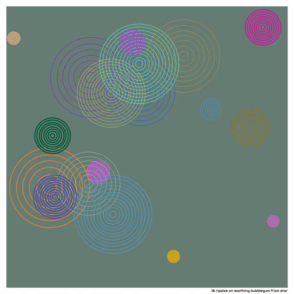 18 ripples on soothing bubblegum from star