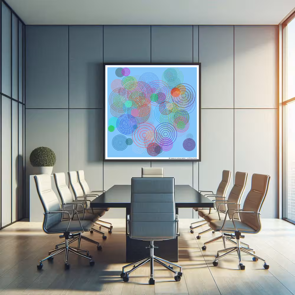 85 ripples on luminous salmon — a infinity of whim in room setting