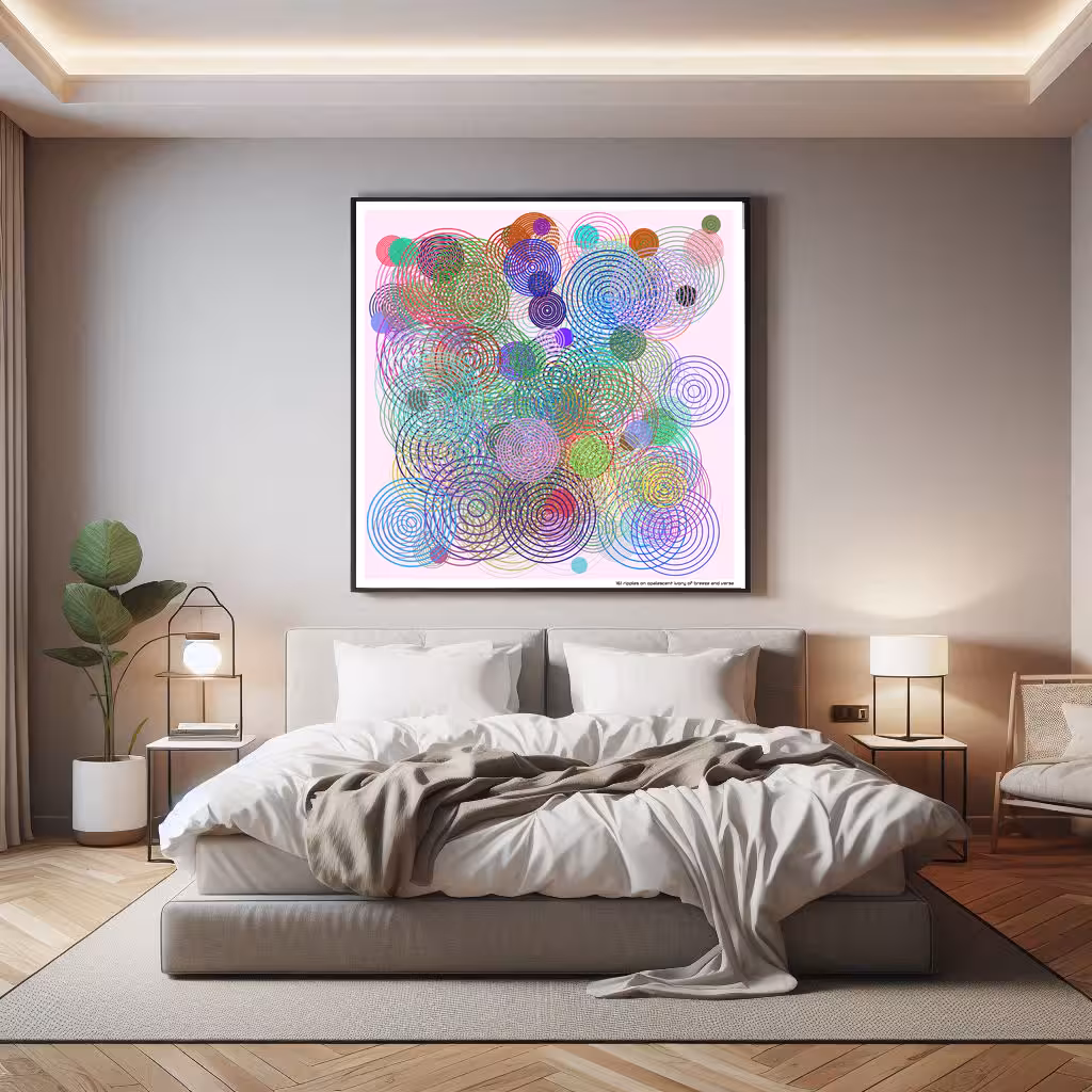 161 ripples on opalescent ivory of breeze and verse in room setting