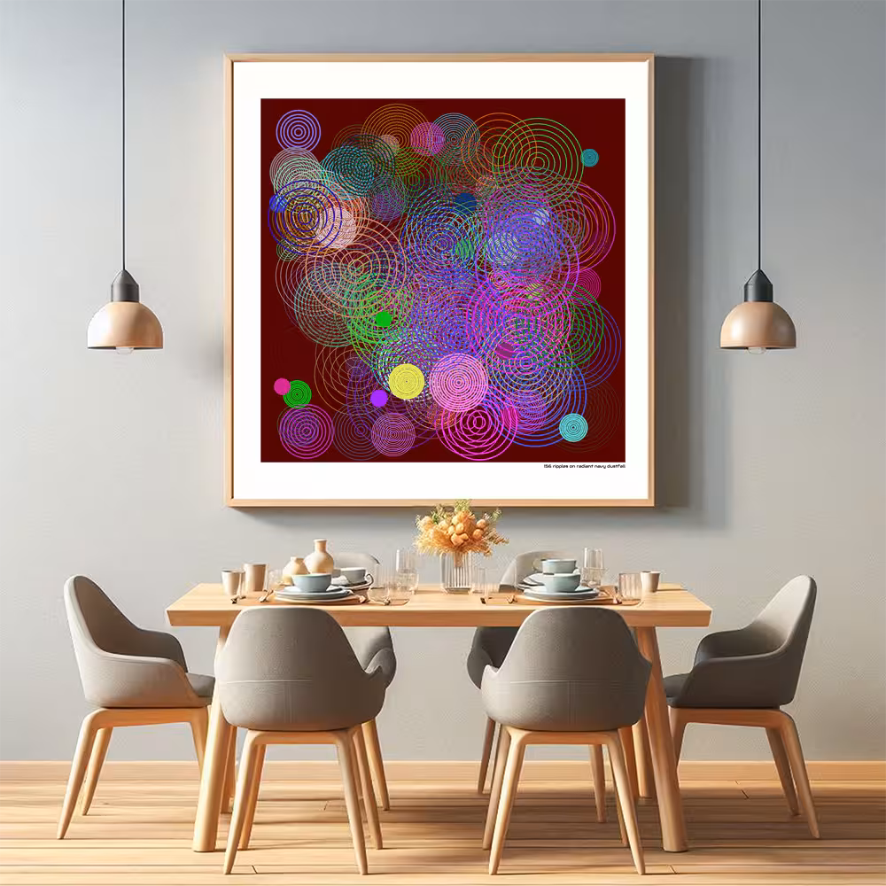 156 ripples on radiant navy dustfall in room setting