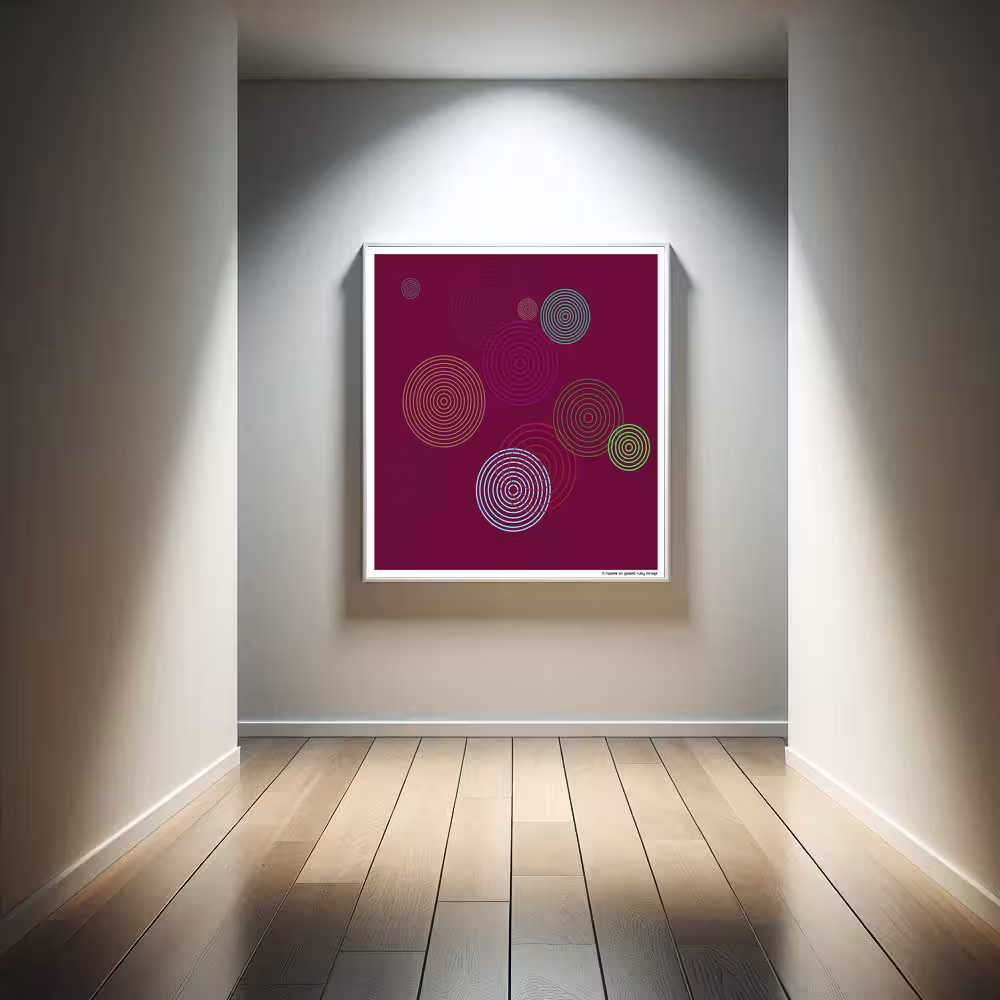 11 ripples on glazed ruby mirage in room setting