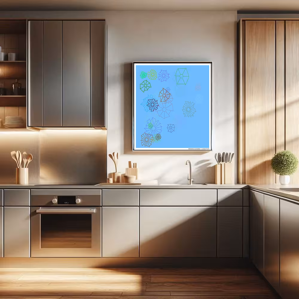 28 shards on vivid salmon — a verse of truth in room setting