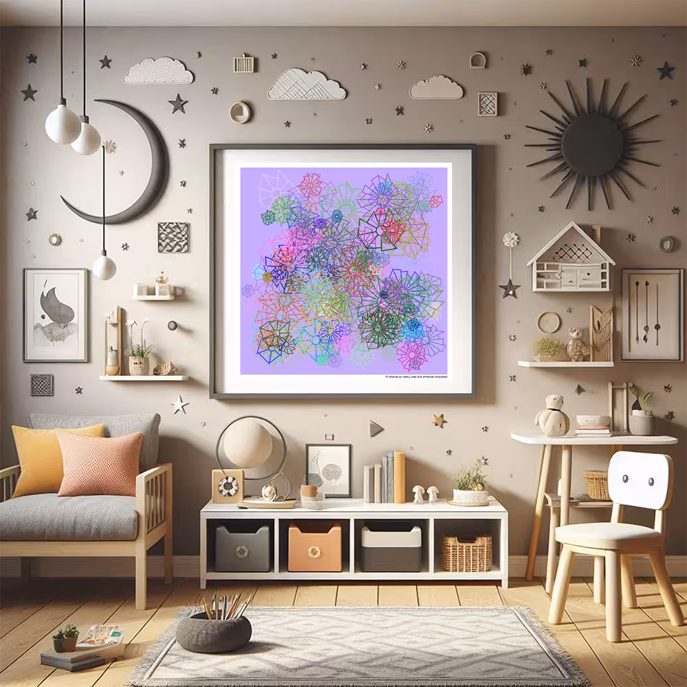 171 shards on misty rose and ethereal chocolate in room setting