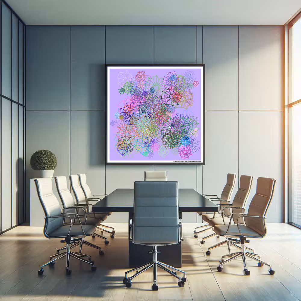 171 shards on misty rose and ethereal chocolate in room setting