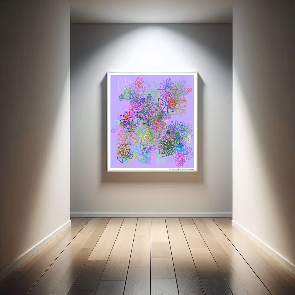 171 shards on misty rose and ethereal chocolate in room setting