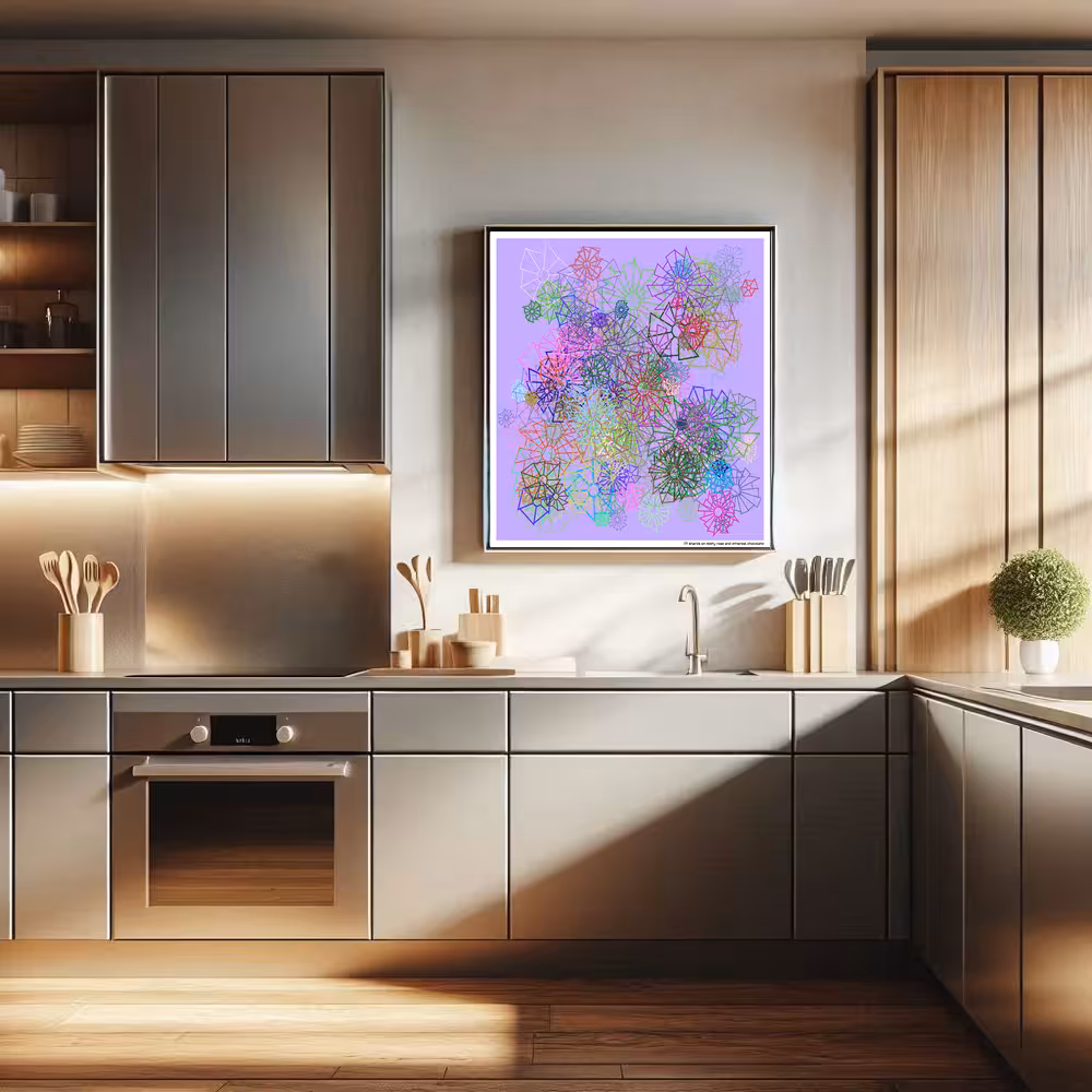 171 shards on misty rose and ethereal chocolate in room setting