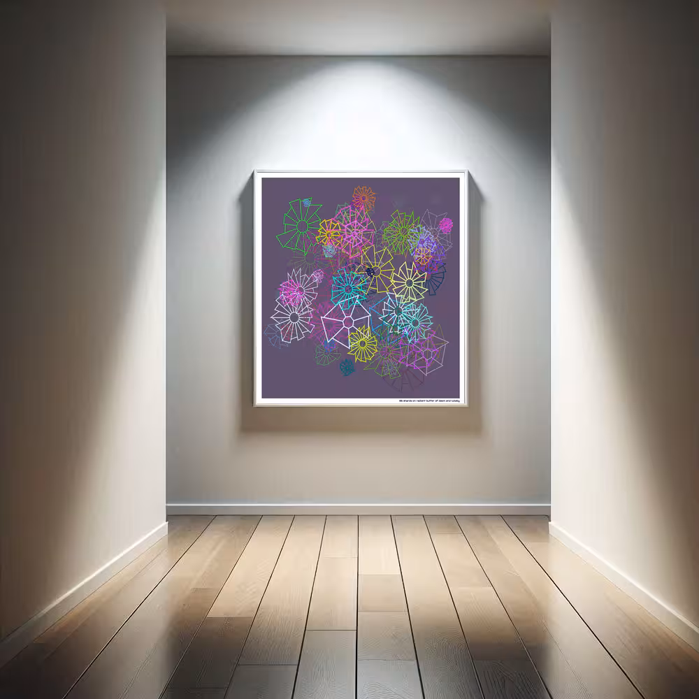 86 shards on radiant butter of dawn and lullaby in room setting