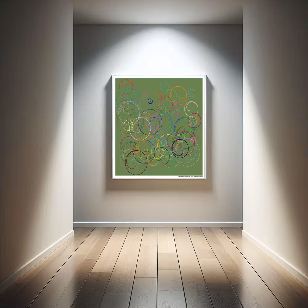 100 shells on delicate navy chasing dustfall in room setting