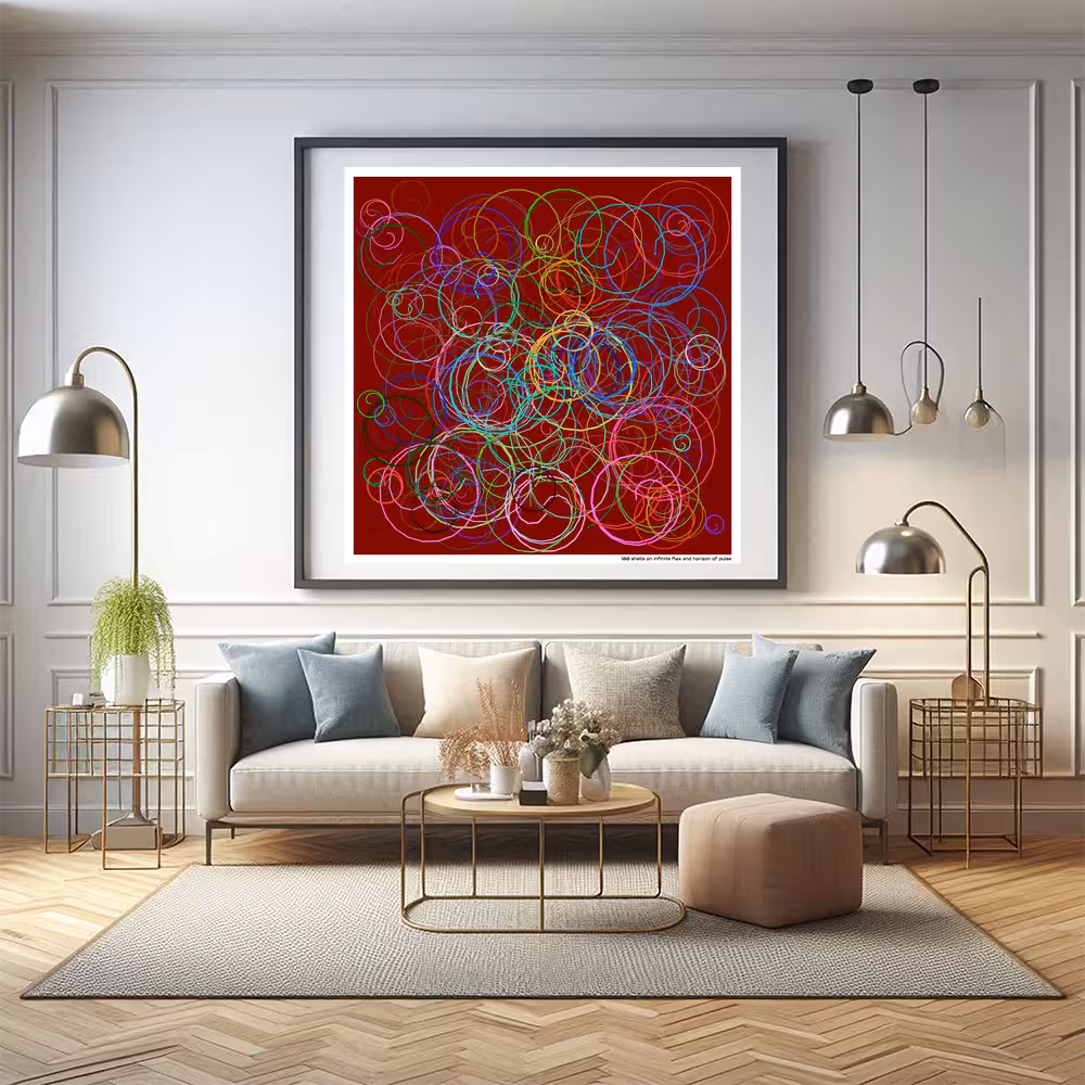 180 shells on infinite flax and horizon of pulse in room setting