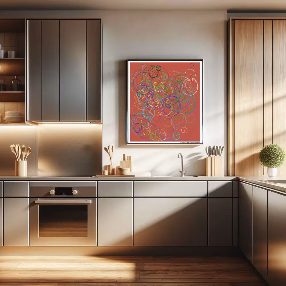 149 shells on a glazed crimson through secret in room setting