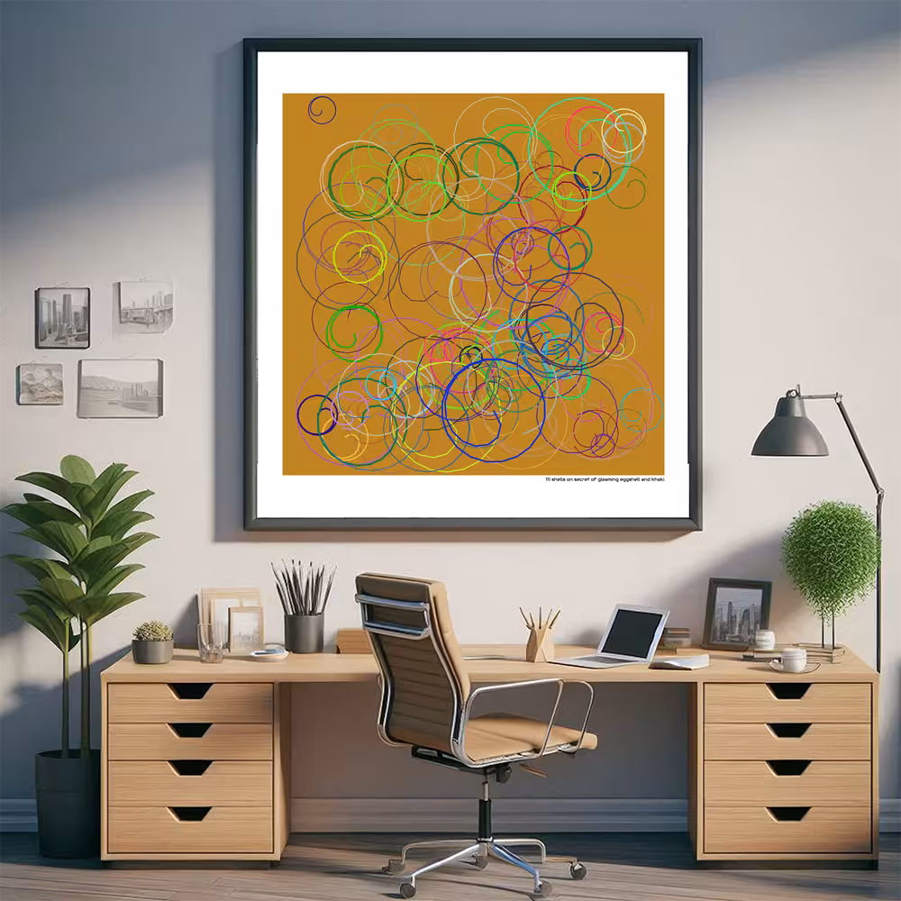 111 shells on secret of gleaming eggshell and khaki in room setting