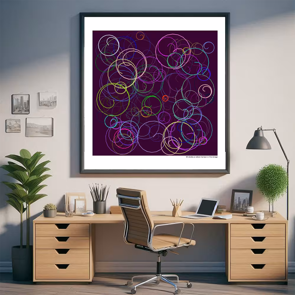 94 shells on silken horizon in the mirage in room setting