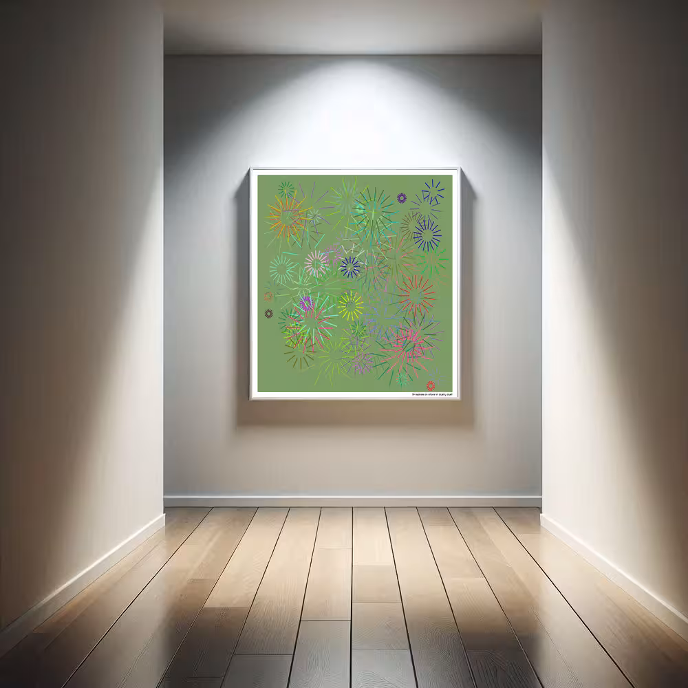 94 spikes on stone in dusty dust in room setting