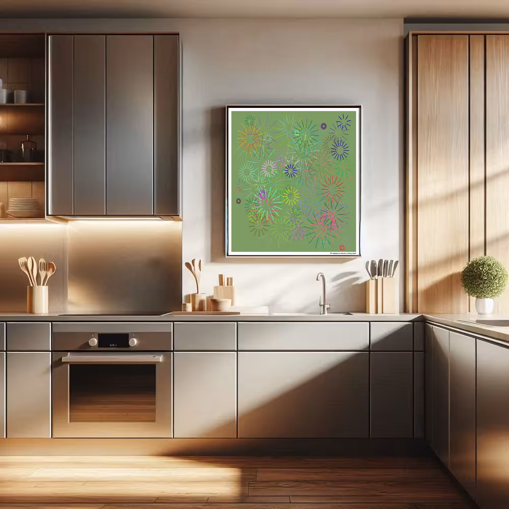 94 spikes on stone in dusty dust in room setting