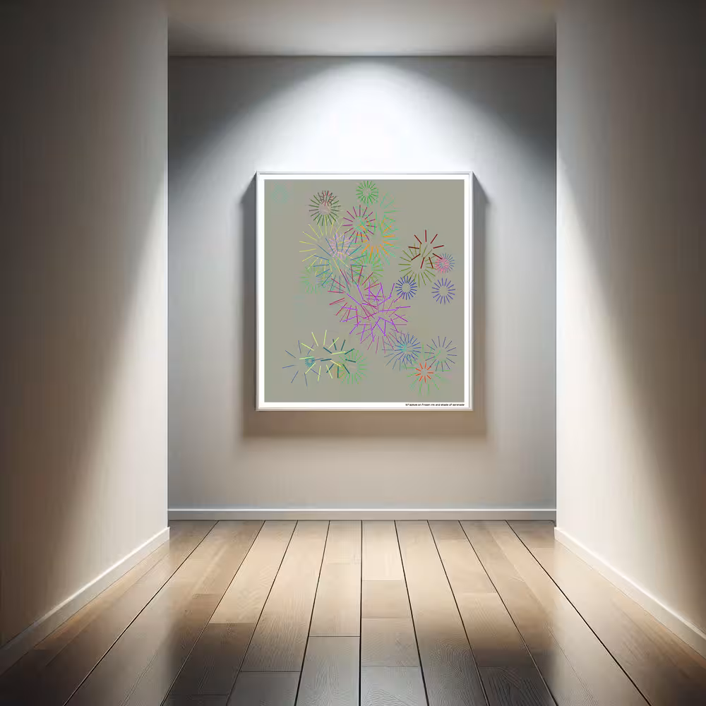 57 spikes on frozen ink and shade of serenade in room setting