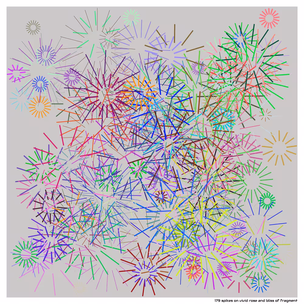 179 spikes on vivid rose and bliss of fragment