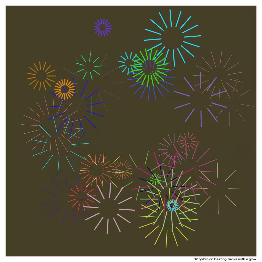 37 spikes on fleeting smoke with a glow