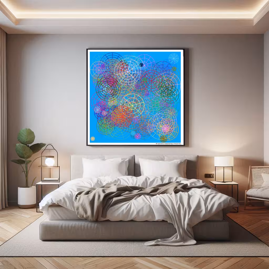 194 spinnets on bleached fog in the journey in room setting