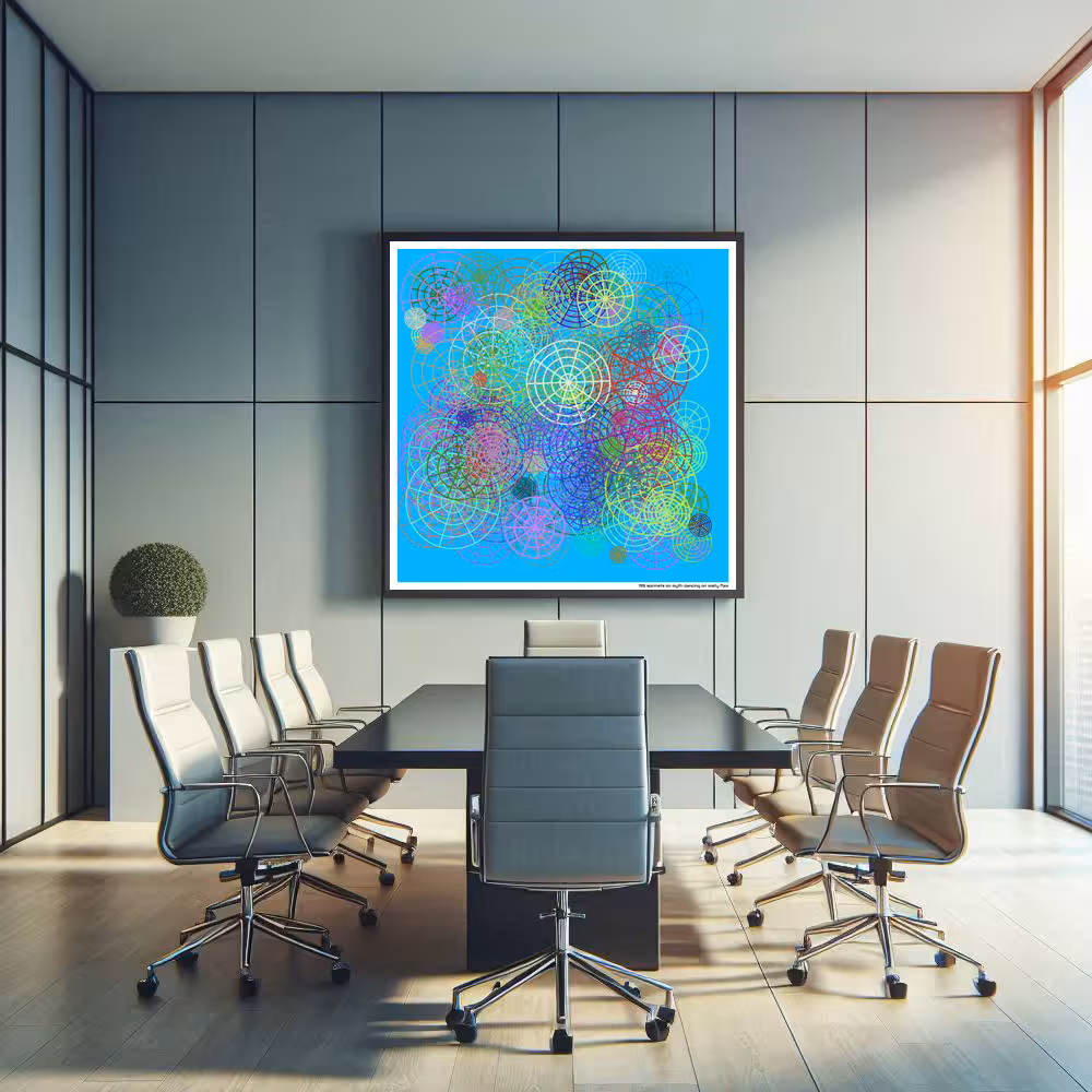 195 spinnets on myth dancing on misty flax in room setting