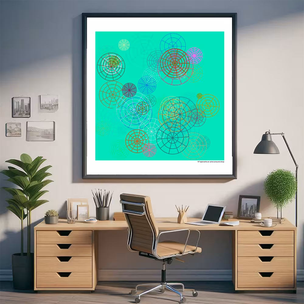 47 spinnets on wine around drop in room setting