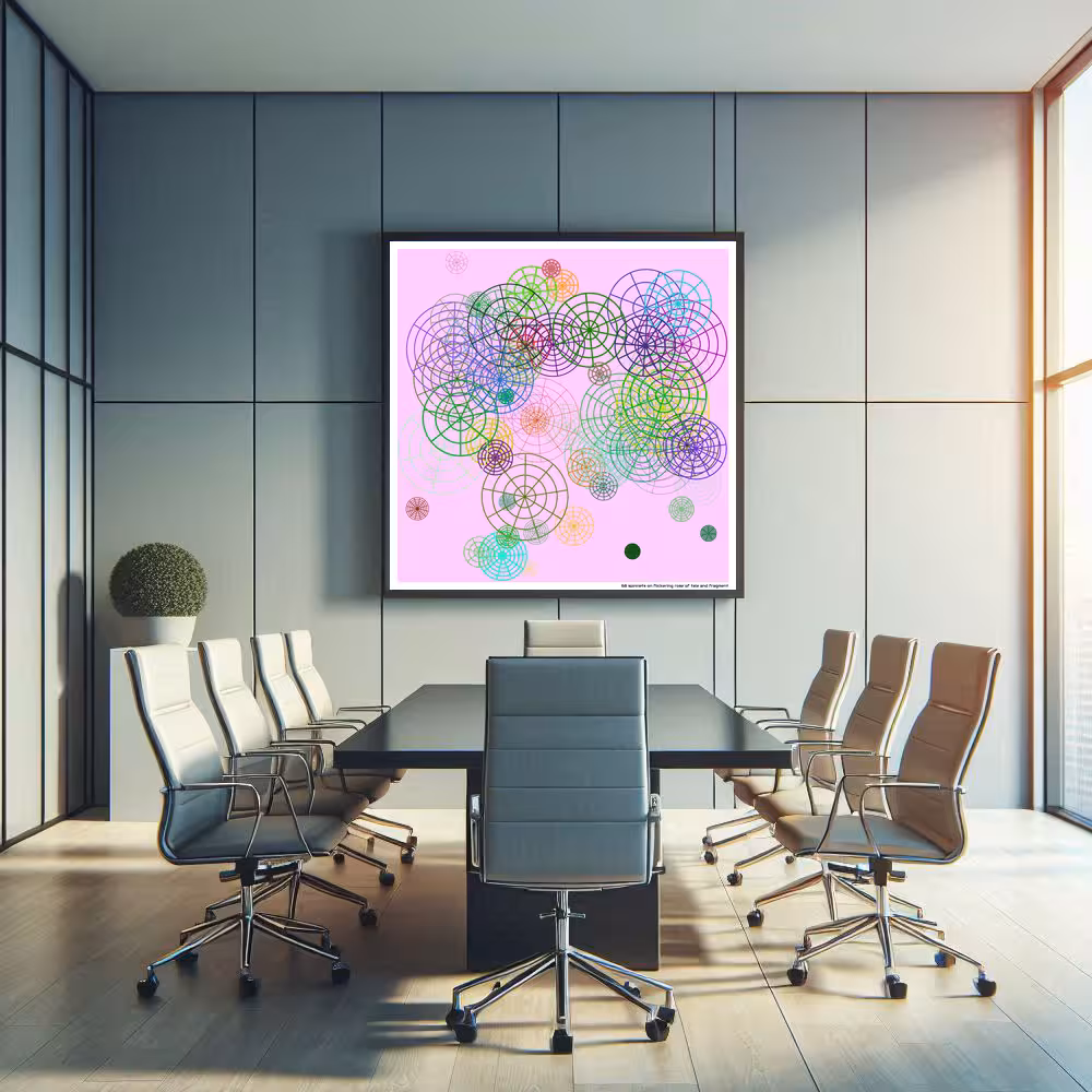 68 spinnets on flickering rose of tale and fragment in room setting