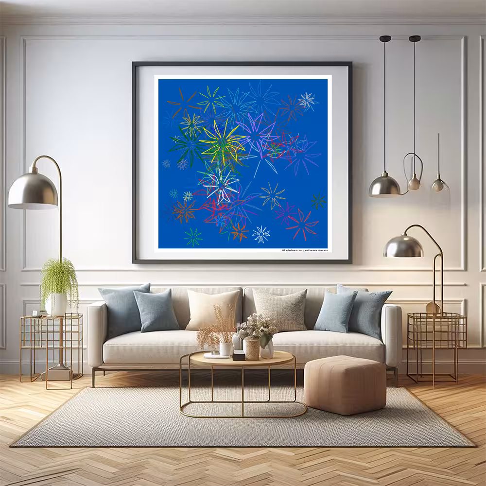 63 splashes on ivory and banana in sonata in room setting