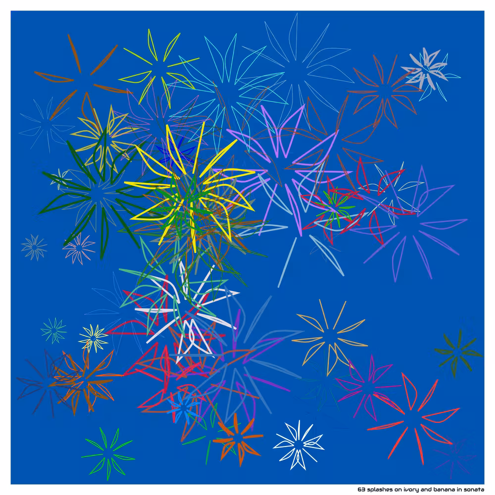 63 splashes on ivory and banana in sonata