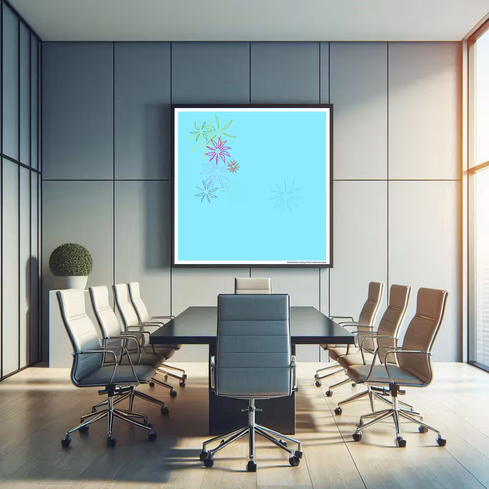 10 splashes on gray from translucent jade in room setting