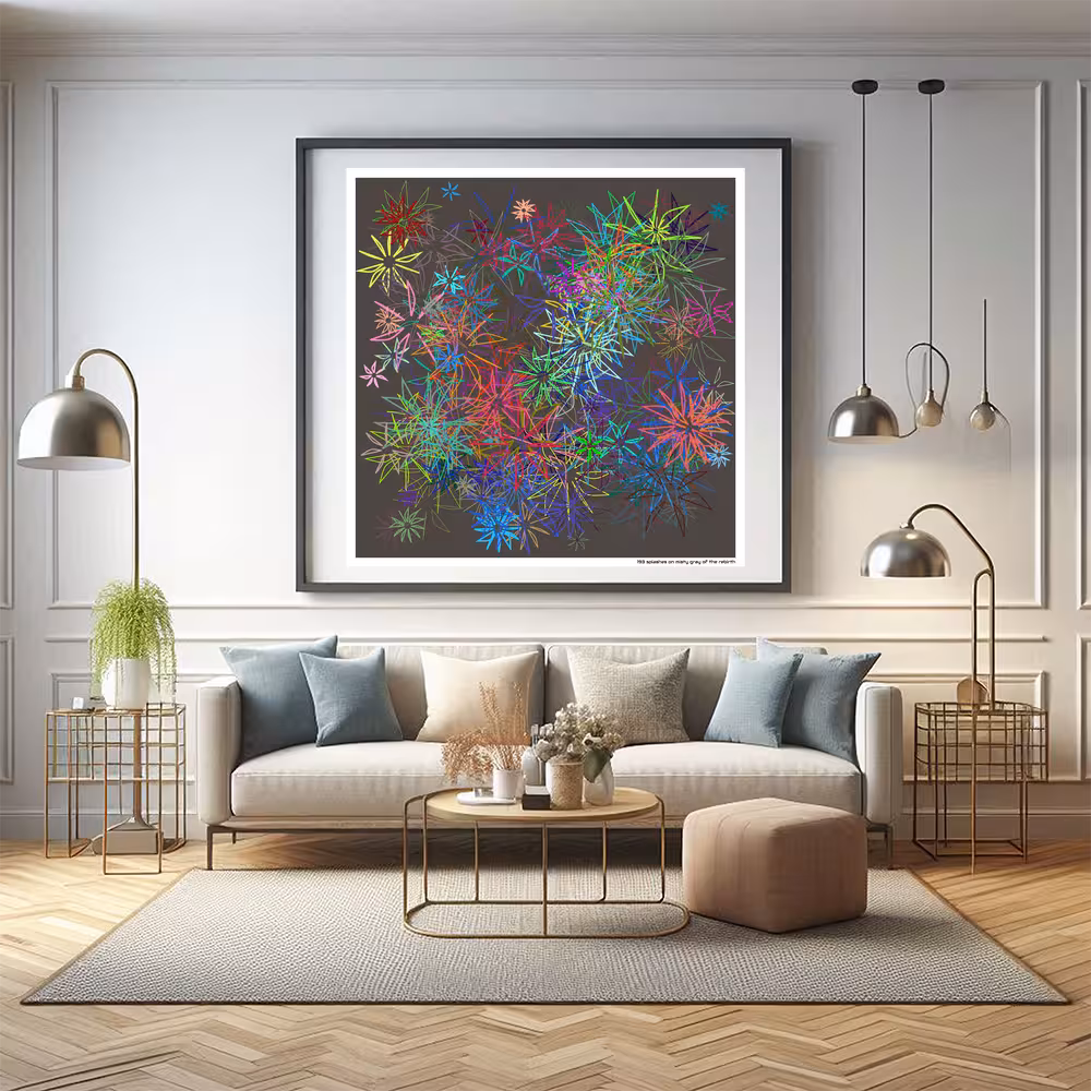 193 splashes on misty gray of the rebirth in room setting