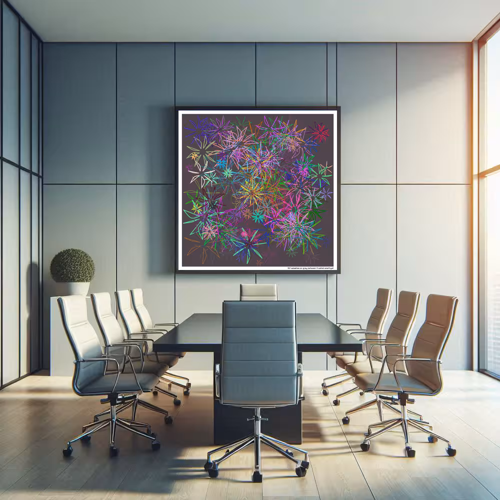 157 splashes on gray between frosted amethyst in room setting