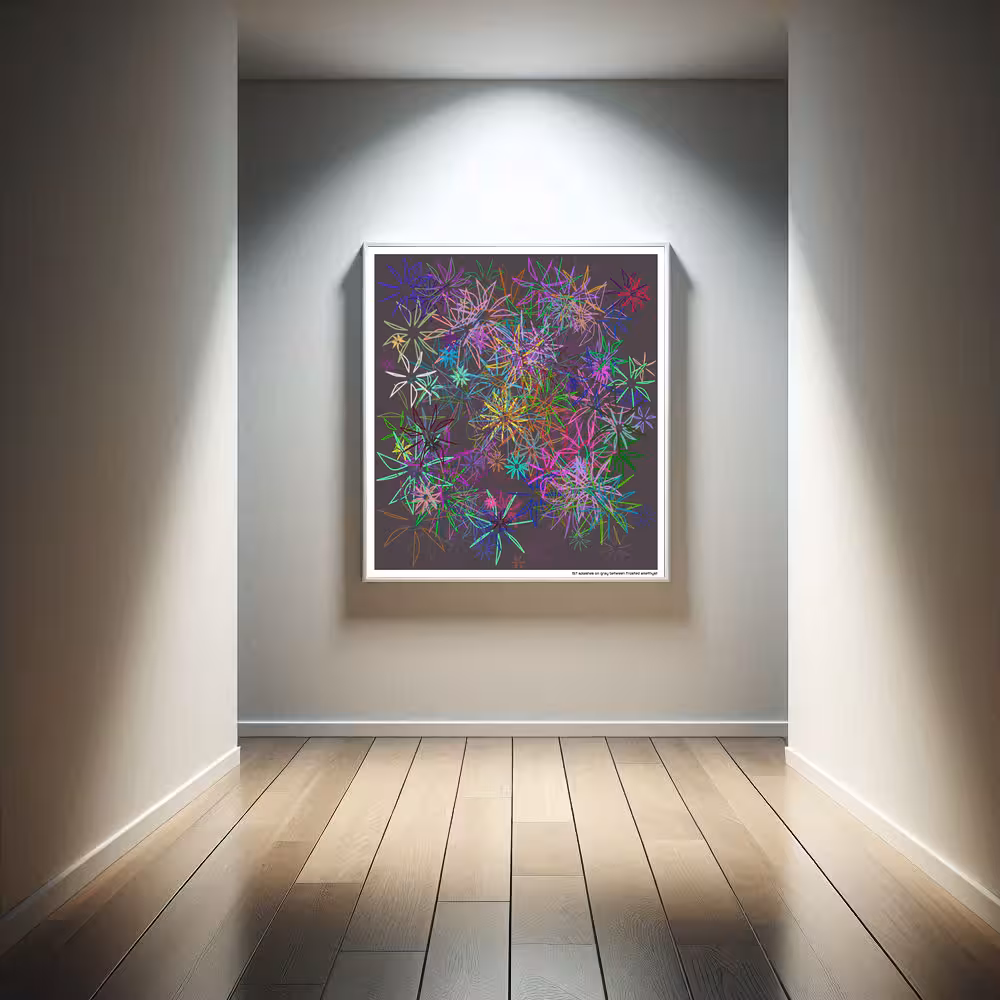 157 splashes on gray between frosted amethyst in room setting