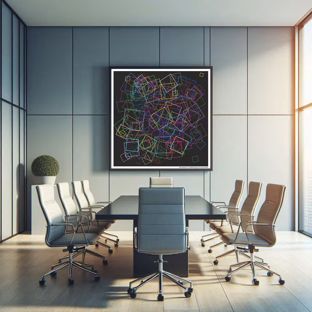 194 squares on a bleached gray through shadow in room setting