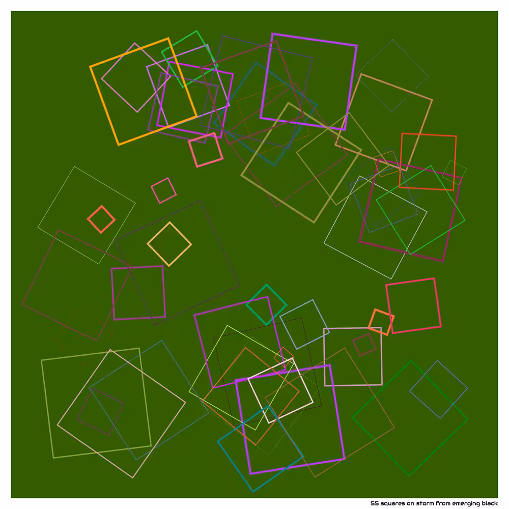 55 squares on storm from emerging black