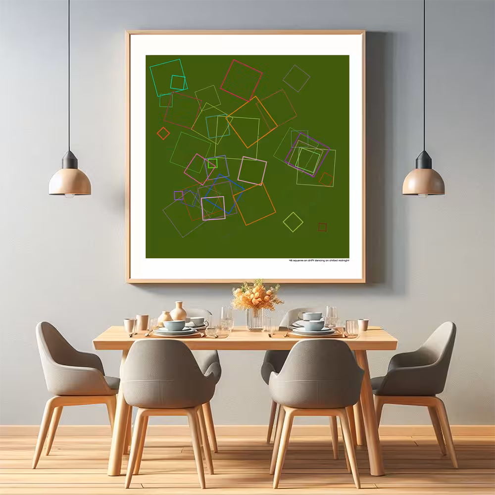 46 squares on drift dancing on chilled midnight in room setting