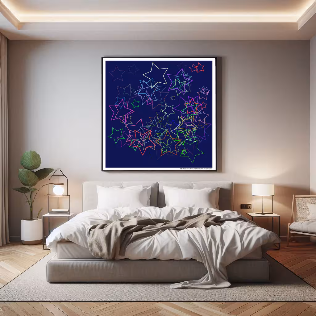 85 stars on butter and terracotta in conviction in room setting