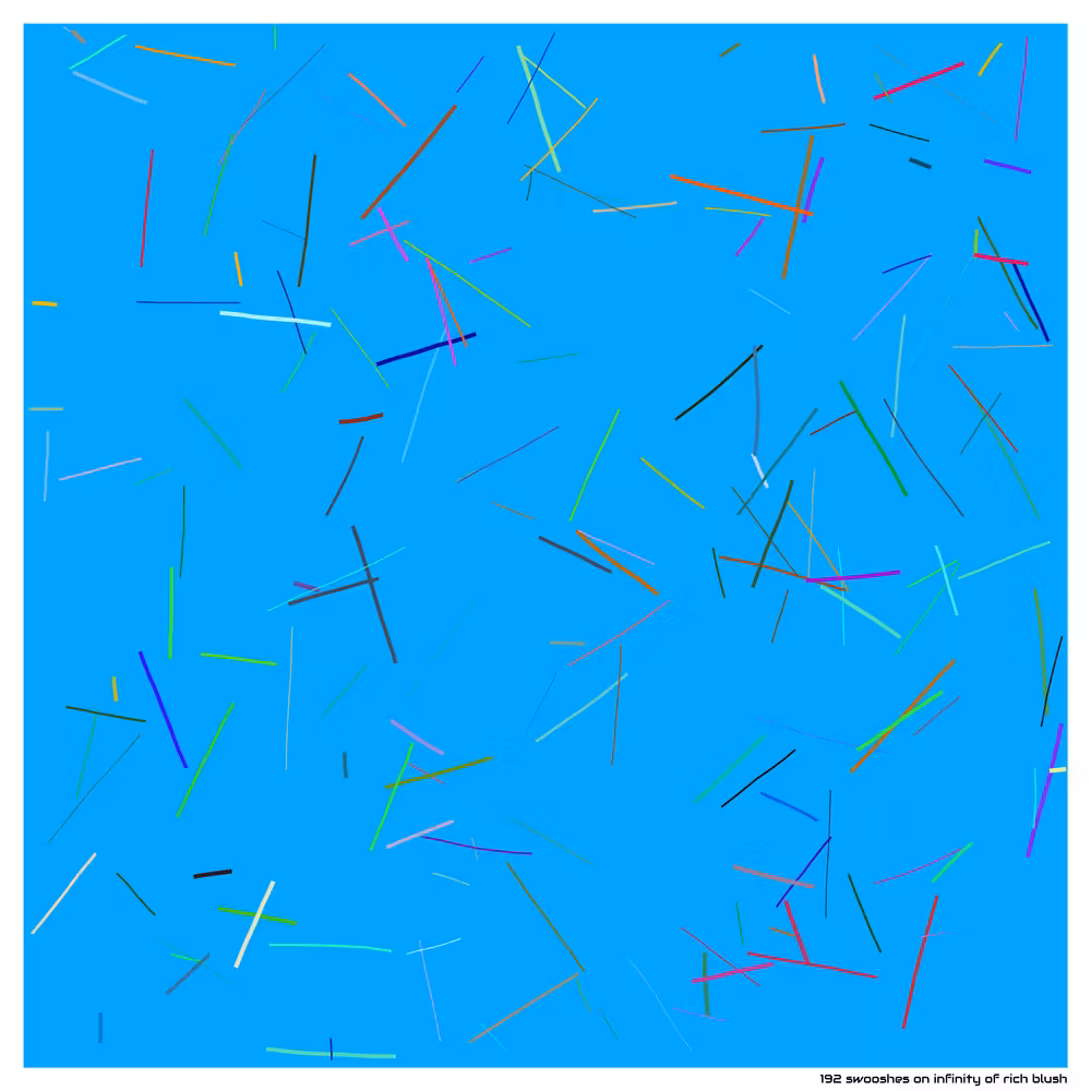 192 swooshes on infinity of rich blush