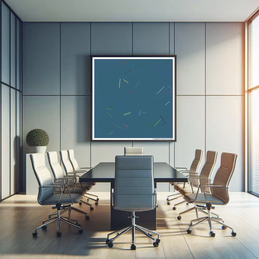 44 swooshes on moss within the twilight in room setting