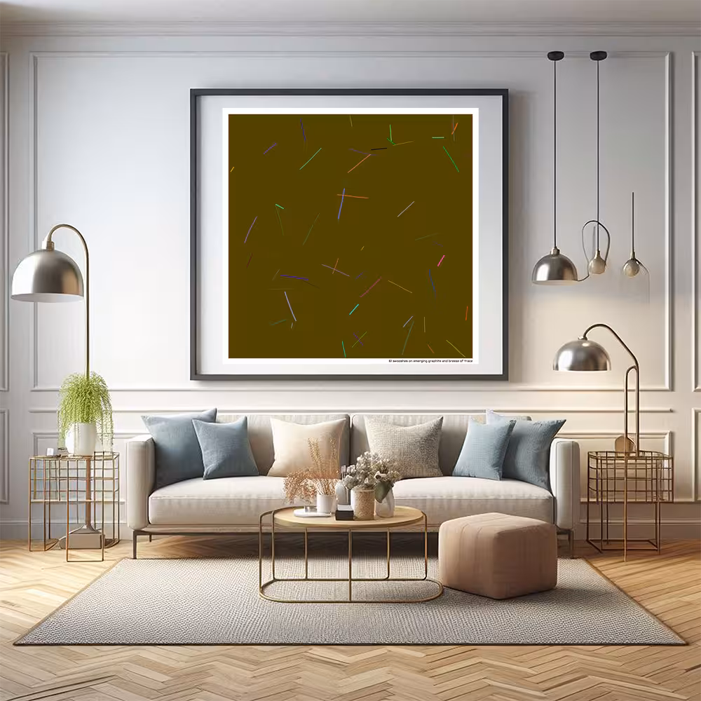 61 swooshes on emerging graphite and breeze of trace in room setting